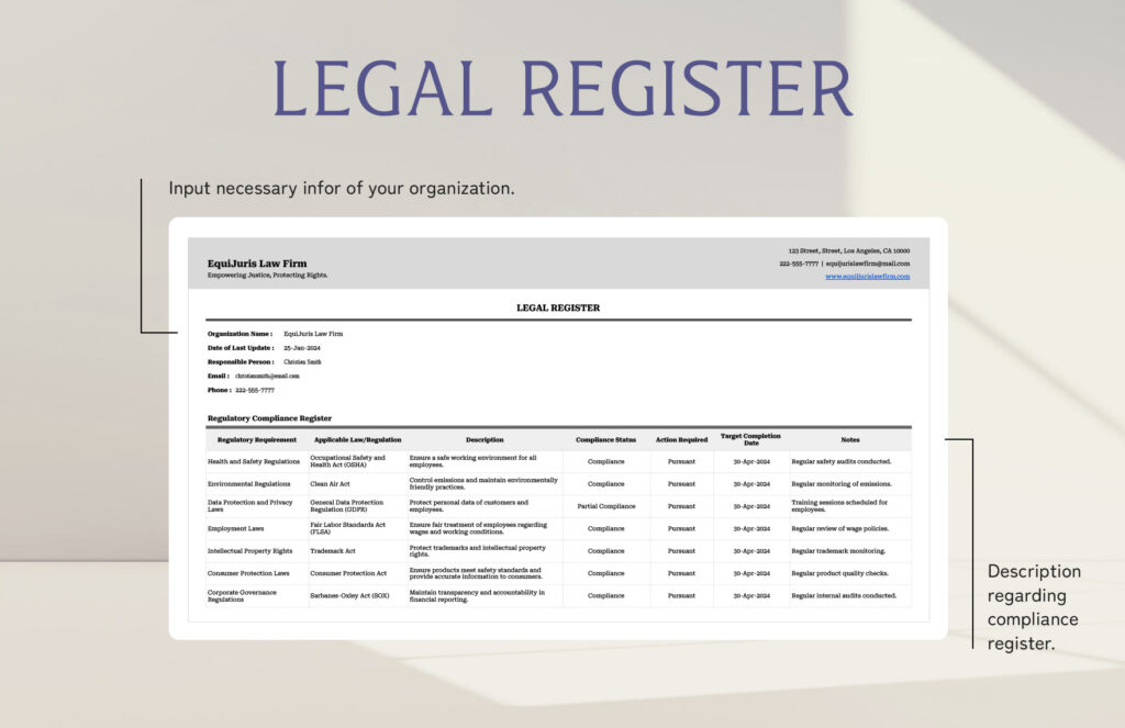 legal register template dv18b